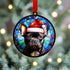 French Bulldog in Santa Hat Suncatcher Decoration
